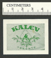 B34-16 CANADA Toronto KALEV Estonian Scout Label Stain MHR - Privaat & Lokale Post