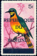 BIRDS-LITTLE BEE EATER-OVERPRINT-5F-BURUNDI-1967-SCARCE-MNH-B9-659 - Spechten En Klimvogels