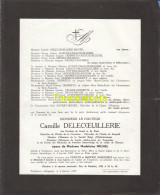 FAIRE PART MORTUAIRE DOODSBRIEF 1947 CAMILLE DELECOEUILLERIE MADELEINE MICHEL TEMPLEUVE - Décès