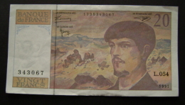 Francia Banque De France 20 Franchi 1997- BANCONOTA - 20 F 1980-1997 ''Debussy''