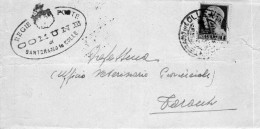 1945  LETTERA CON ANNULLO SANTERAMO IN COLLE BARI - Marcophilia