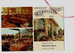 Cpm St001571 Bar Restaurant Castelroc 3 Vues Sur Carte - Cafes & Restaurants