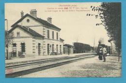 CPA - Chemin De Fer - Arrivée Du Train En Gare Ligne De Bar-sur-Aube à Vitry Le François CHAVANGES 10 - Autres & Non Classés