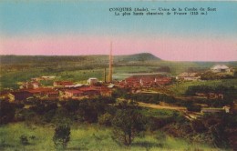 CONQUES SUR ORBIEL Aude  : " Usine De La Combe Du Saut La Plus Haute Cheminée De France " - Conques Sur Orbiel