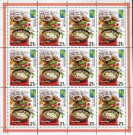 Russia 2016 Full Sheet Joint Issue RCC Member Countries National Cuisine Gastronomy Stamps MNH - Volledige Vellen