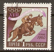 RUSSIE  /  URSS     -    1960 .     J.O.  De  ROME    -     JUMPING  /  HIPPISME  /  CHEVAL    -    Oblitéré - Salto