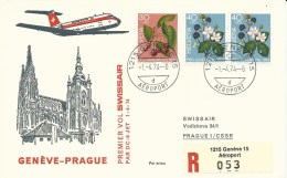 RF 74.6, Swissair, Genève - Prague, Recommandé, DC-9, 1974 - Eerste Vluchten