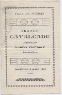 63 - RANDAN - Programme 1927 - Grande Cavalcade - Programme Et Chanson Du Carnaval De Randan - Demonstrations