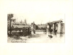 Troyes Disparu-le Pont Des Fileurs Et La Sortie Des Eaux- Carte Double -cpsm - Troyes