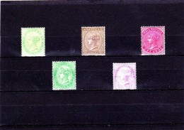 EXTRA10-10  5 UNUSED MH STAMPS - 1854 Britse Indische Compagnie