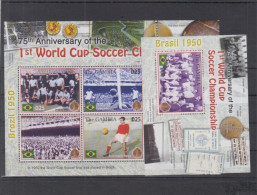 GAMBIA 2 SHEETS FOOTBALL SOCCER WORLD CUP SPORTS BRASIL 1950 MUNDIAL DEPORTES - 1950 – Brasil