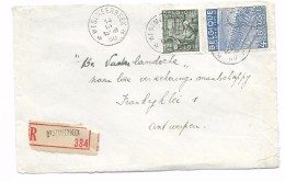 Sterstempel / Cachet étoile/dépôt-relais  * WESTMEERBEEK * 1950  Recom. Devant/voorzijde - 1948 Export