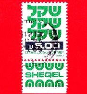 ISRAELE -  ISRAEL - Usato - 1980 - Standby Sheqel - 5.00 - Used Stamps (with Tabs)