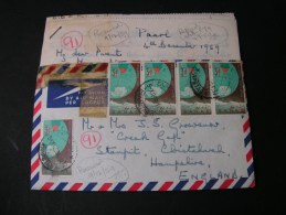 == South Africa,  Cv, 1959 To England - Lettres & Documents