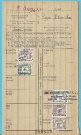 Dokument Met Zegels LIJFRENTEZEGEL / Timbres De Retraite Met Privestempel ANVAING 1939-40 - Documents