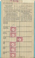 Dokument Met Zegels LIJFRENTEZEGEL / Timbres De Retraite  Met Privestempel OOSTENDE 1940 - Documents