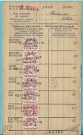 Dokument Met Zegels LIJFRENTEZEGEL / Timbres De Retraite  Met Privestempel MUYLLE-FACON ROULERS 1939-40 - Documents