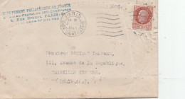 LAC ABIME PAR MACHINE FLIER PARIS GARE SAINT LAZARE 2/11/1945                TDA105 - Lettere Accidentate