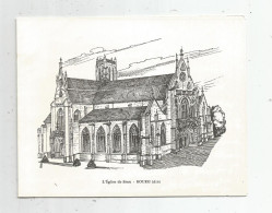 Carte De Voeux , 13.5 X 10.5 , 4 Pages , 01 , BOURG , L'église De BROU , écrite , 2 Scans - Eglise De Brou