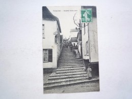 80 PICQUIGNY ESCALIER SAINT JEAN 1909 CIRCULEE DOS DIVISE    BON ETAT  LEBAS - Picquigny