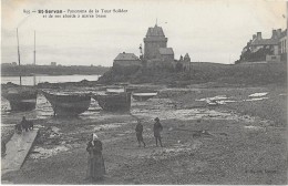 SAINT SERVAN (35) Marée Basse Tour Solidor Bateaux Animation - Saint Servan