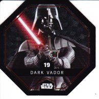 STAR WARS 2015 Vignette Jeton Image Carte LECLERC Disney Numéro 19 DARK VADOR - Episode I