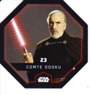 STAR WARS 2015 Vignette Jeton Image Carte LECLERC Disney Numéro 23 COMTE DOOKU - Episodio I