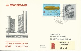 RF 75.7, Swissair, Zurich - Toronto, Recommandé, DC-10 - Eerste Vluchten