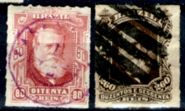 Brasile 055 - 1878-79: Y&T N. 40, 43,(o), Privi Di Difetti Occulti.- - Usados