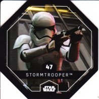 STAR WARS 2015 Vignette Jeton Image Carte LECLERC Disney Numéro 47 STORMTROOPER - Episodio I