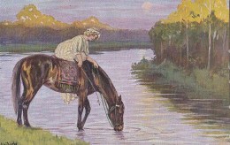 Alfred Mailick - Woman W Horse - Am Wasser - Mailick, Alfred