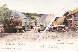 Vallée De L'ERMETON - Le Moulin De SOULME -  Superbe Carte Colorée, Animée Et Circulée 1905 - Mettet