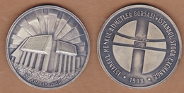 AC - ISTANBUL STOCK EXCHANGE OXIDE SILVER MEDAL MEDALLION RARE TURKEY 1998 - Professionnels / De Société