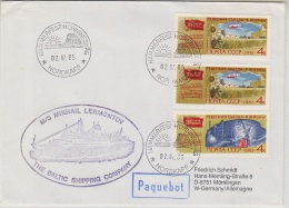 Russia 1985 M/s Mikhail Lermontov /  Ca Hammersfest-Honningsvag Nordkapp 02.07.85 Cover  (29535) - Sonstige & Ohne Zuordnung