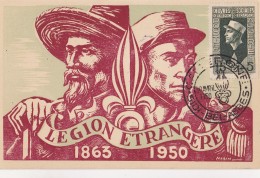 ALGERIE  CARTE MAXIMUM LEGION ETRANGERE  1950 - Maximum Cards