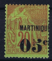 Martinique:  Yv Nr  11 MH/* Falz/ Charniere  Signed/ Signé/signiert Thiaude - Unused Stamps