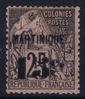 Martinique:  Yv Nr  17 MH/* Falz/ Charniere  Maury Type II  5 Caussée  Has Some Spots - Unused Stamps