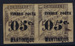 Martinique:  Yv Nr  19 + 19a Tenant  MH/* Falz/ Charniere - Unused Stamps