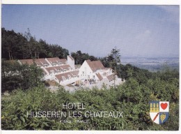 HUSSEREN-LES-CHATEAUX  (Haut-Rhin) Hôtel Husseren  Rue Du Schlossberg-Blason Armoirie Ecusson Du Village - Altri & Non Classificati