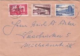 1955 LETTRE  SAARBRUCKEN Mi 362-363-364     / 4980 - Andere & Zonder Classificatie