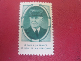 Vignette WW2 Période Pétain 1943 "Gardez Votre Confiance Dans La France Eternelle" -Label Sticker-Aufkleber-Bollo-Viñeta - Vignettes Militaires