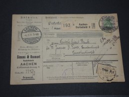 CONSTANTINOPLE - Bulletin D´expédition De Colis - RARE -  Voie Allemagne, Metz Et Constantinople - 1921 - Lot 13495 - Deutsche Post In Der Türkei