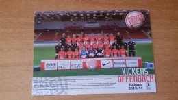 Kickers Offenbach 2013/2014 Postcard Postcard Cartolina Postkarten - Voetbal