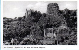 Idar Oberstein - S/w Felsenkirche Mit Alter & Neuer Burgruine - Idar Oberstein