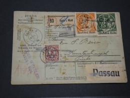 CONSTANTINOPLE - Bulletin D´expédition De Colis - RARE - Voie Allemagne, Metz Et Constantinople - 1921 - Lot 13513 - Deutsche Post In Der Türkei