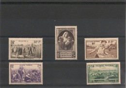 FRANCE  1940   N° Y&T :465/469** LUXE Côte : 22,00 € - Nuevos