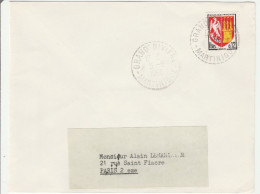 Grand Rivière Martinique 1966 - Cachet Tireté Agence Auxiliaire - Storia Postale