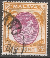 Penang (Malaysia). 1949-52 KGVI. 25c Used. SG 16 - Penang