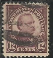 UNITED STATES STATI UNITI USA 1922 1925 1923 GROVER CLEVELAND CENT. 12 12c USATO USED OBLITERE´ - Sonstige & Ohne Zuordnung