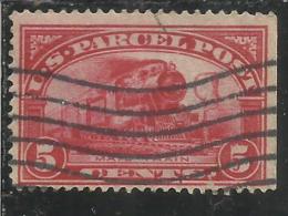 UNITED STATES STATI UNITI USA 1912 PARCEL POST PACCHI POSTALI MAIL TRAIN VERIETY 5c USATO USED OBLITERE' - Reisgoedzegels